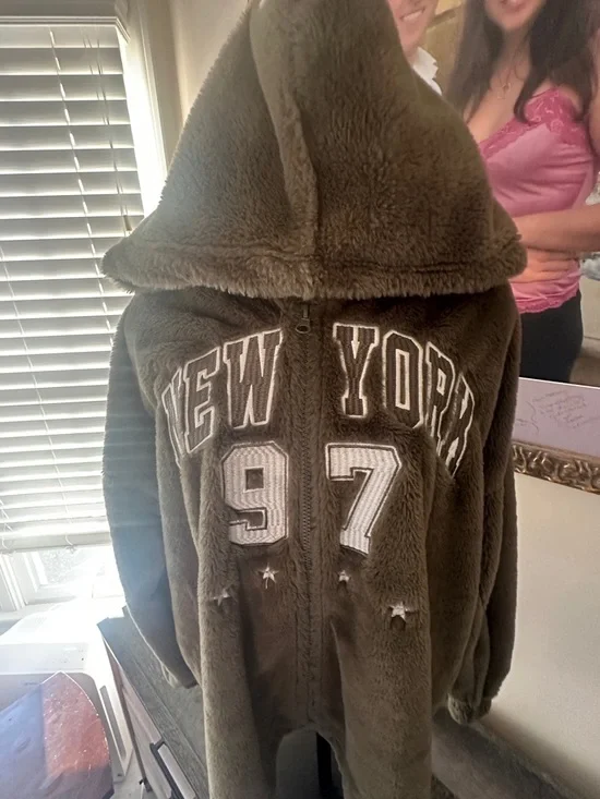 New York 97 Olive Faux-Fur Hooded Jacket - Picture 1 of 12